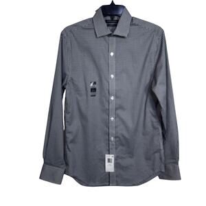 Tommy Hilfiger Men's Flex Slim Fit Twill Dress Shirt Peacoat 14.5 32-33 $85